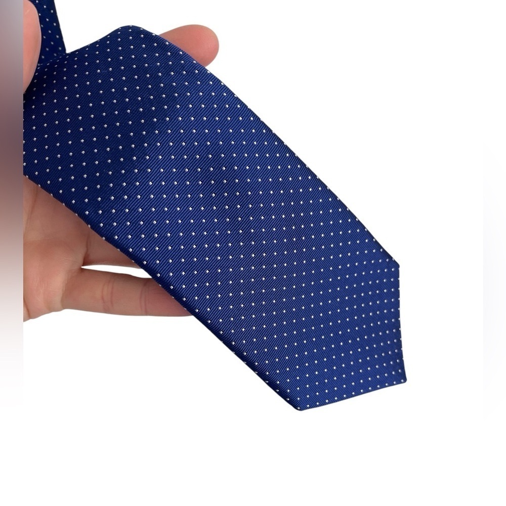 Tommy Hilfiger Blue with White Polka Dot Tie